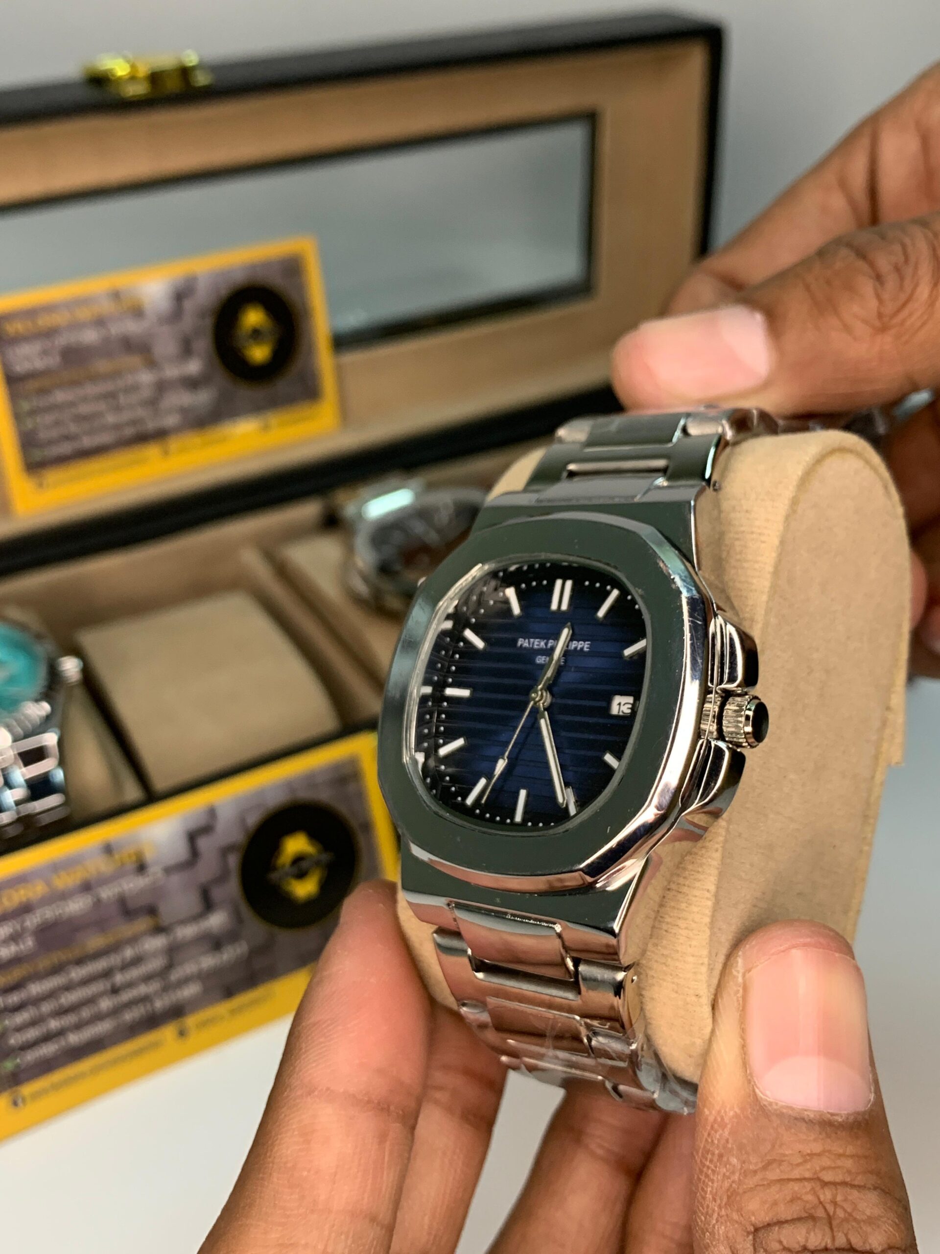 Patek Philippe Luxury Watch for Men Blue Dial
