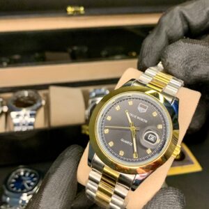 true-earth-luxury-tow-tone-master-lock-watch-silver-gold-stylish-edition